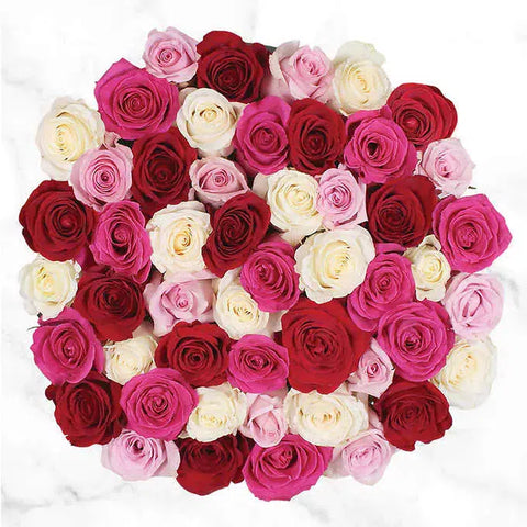 multicolor rose bouquet